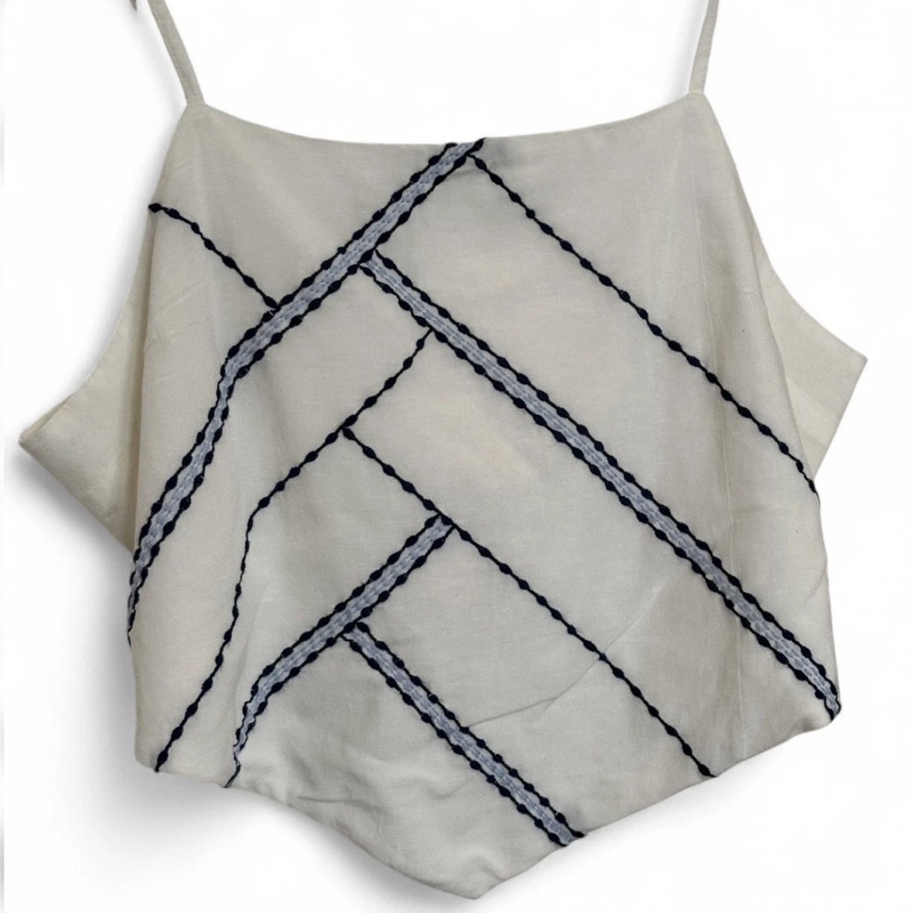 Ropers Bandana Handkerchief Embroidered Camisole Bow Stretchy-XL-Boho Western